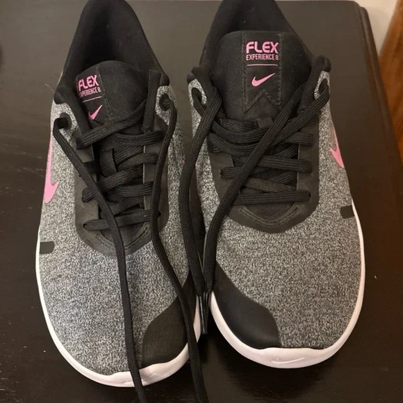 Nike Flex Experience Gray Lace Up Athletic Shoes Womens Size 7.5 - Picture 3 of 4